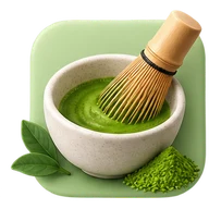 Matcha bowl with bamboo whisk