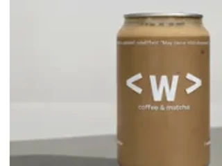 Waterloo Coffee iced houjicha in a branded can