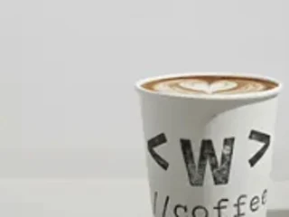 Waterloo Coffee latte in a branded cup