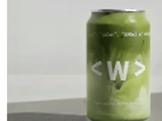 Waterloo Coffee thick iced matcha in a green branded can