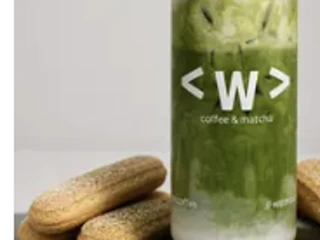 Waterloo Coffee whipped Matchamisu latte in a branded can