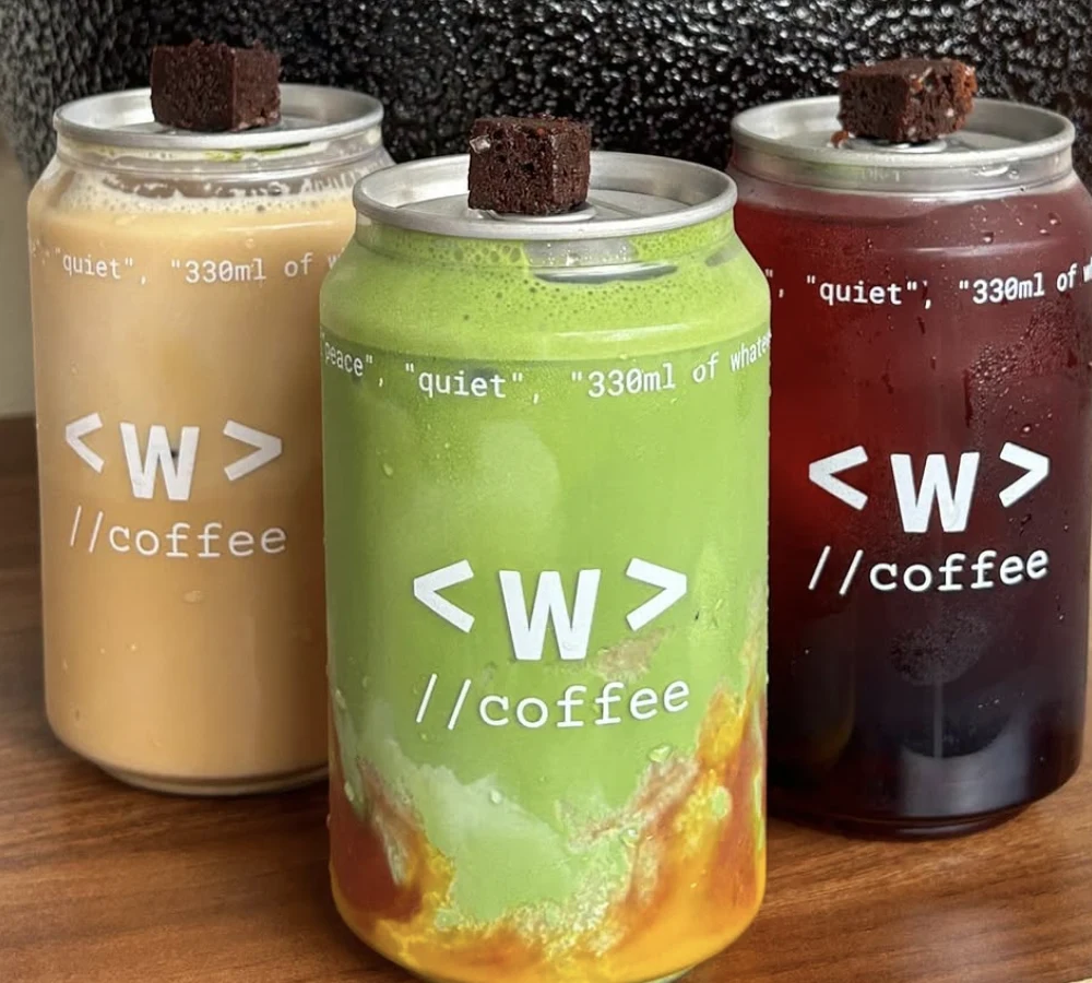 Waterloo Coffee cans prepared for a Party Box